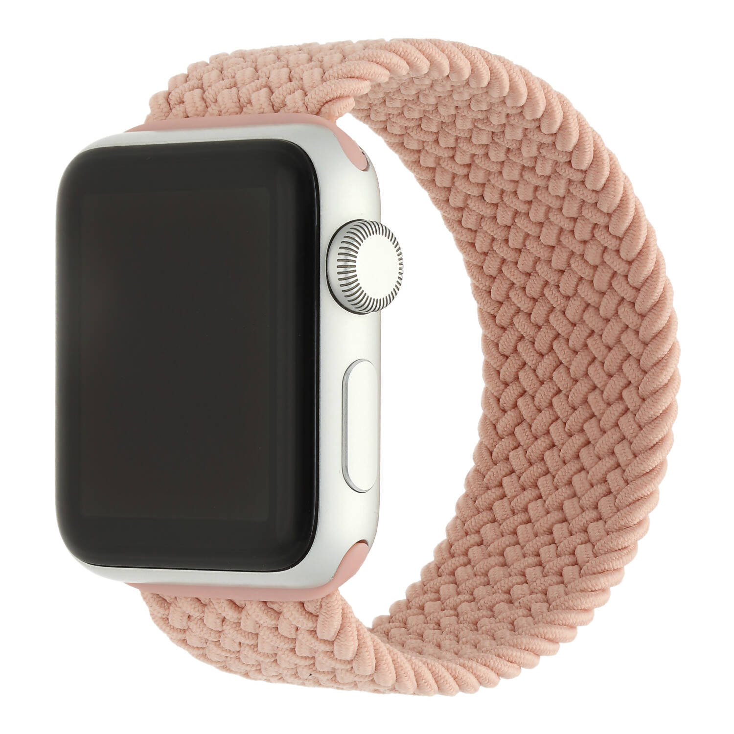 Apple Watch Nylon Geflochtenes Solo Loop Rosa Sand